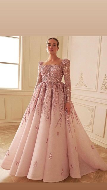 Dresses For Women Wedding, Pink Long Sleeve Dress, Dress Elegant Long, Dubai Luxury, Prom Dresses For Sale, Evening Dresses Short, Long Sleeve Evening Dresses, Evening Dresses Plus Size, Ball Gowns Evening