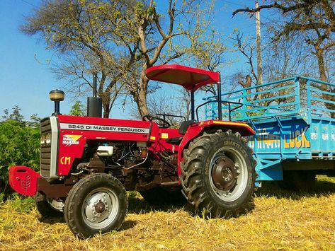 The #MasseyFerguson 5245 DI Maha Mahan from #TAFE is a time-tested versatile #tractor in the 50 hp range. This #MF is capable of handling a wide range of #heavyduty applications while delivering unparalleled #productivity.    Show us your MF 5245 tractor in action and we might feature it on our page!   Picture: massey ਜੱਟਾਂ ਦੀ jaan ਆ Fs20 Indian Tractor Mod Download, Massey Ferguson Tractors, Classic Tractor Fever, 1466 International Tractor, Hmt 5911 Tractor, Massey Ferguson, 1066 International Tractor, Heavy Duty