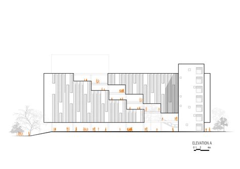 Facade System Architecture, School Of Architecture Design, School Architecture Concept, School Architecture Plan, Art School Architecture, University Building Architecture, Architecture Elevation Drawing, Fazal Hussain, Architecture School Design