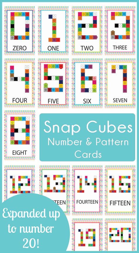 Unifix Cube Activities, Snap Cubes Activities, Preschool Busy Binder, Snap Cube, Teach Numbers, Preschool Math Centers, Snap Cubes, Busy Binder, Pattern Cards