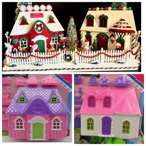 Tree Doll House, Xmas Gingerbread, House Makeovers, Ideas Navidad, Diy Christmas Village, Gingerbread Christmas Decor, Christmas Houses, Dollhouse Christmas, Christmas Village Display