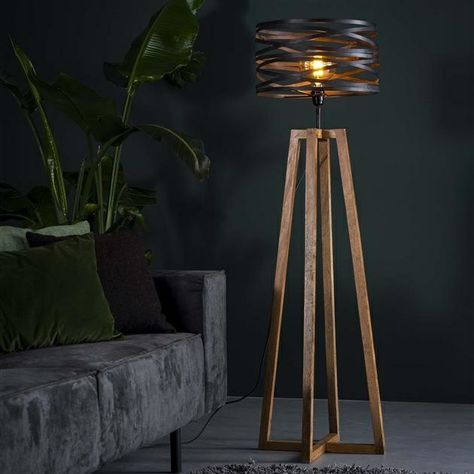 Black Floor Lamp Living Room, Post Modern Furniture, Diy Floor Lamp, Rustic Floor Lamps, Wooden Floor Lamps, Luminaire Vintage, Industrial Table Lamp, Industrial Floor Lamps, Industrial Ceiling Lights