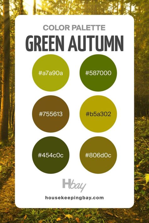 Autumn Color Palette Green Green Autumn Color Palette, Army Green Bedroom, Pantone Green Shades, Dinner Decor Ideas, Deep Autumn Palette, Pantone Green, Palette Green, Green Color Combinations, Autumn Green