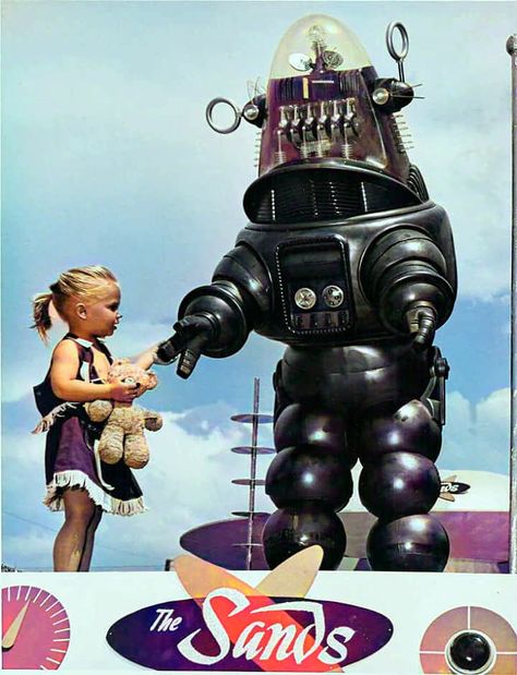 Robby The Robot, Anne Francis, Forbidden Planet, Sands Hotel, Horror Movie Art, The Robot, Movie Art, Horror Art, Samurai Gear