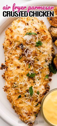 Healthy Easy Meals For Two Clean Eating, Panko Parmesan Crusted Chicken Air Fryer, Parmesan Crusted Chicken With Mayo Air Fryer, Air Fryer Chicken Panko, Pinch Of Yum Air Fryer Chicken, Healthy Chicken Fried Chicken, Air Fryer Oven Meals, Dinner Ideas Healthy Air Fryer, Bread Crumb Chicken Air Fryer