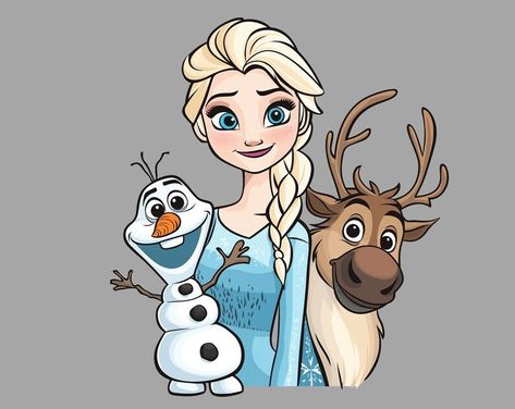 Elsa Frozen 2 Drawing, Frozen Doodles, Frozen Character Design, Elsa Frozen Pictures, Elsa Clipart, Frozen Clipart, Frozen Png, Sven Frozen, Olaf And Sven