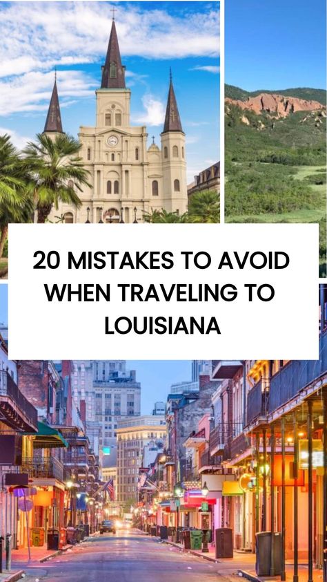 Here are 20 mistakes to avoid when traveling to Louisiana. Traveling to Louisiana offers a unique experience full of rich culture, intriguing history, and vibrant local customs. From the bustling streets of New Orleans Swamp Tours, Louisiana Travel, Romantic Road, Holiday Stories, Canada Travel Guide, Travel Bucket List Usa, Sequoia National Park, Camper Life, Beautiful Park