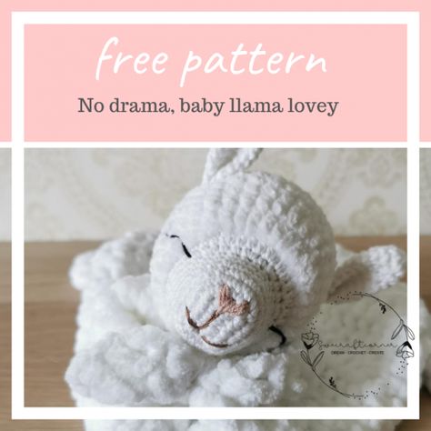 Little Mary lamb lovey FREE crochet pattern Crochet Llama Lovey Free Pattern, Yarn Buddy, Yarn Slippers, Baby Llama, Lovey Pattern, Crochet Lovey, Strap Skirt, Calendar 2019, Bunny Crochet