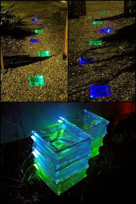 19 Great Outdoor DIY Projects for Your Patio #diyideas #patioprojects #patioideas #diy #deckprojects Entrance Walkway, Solar Light Crafts, Garden Paradise, Stepping Stones Diy, Pathway Lights, Garden Stepping Stones, Backyard Lighting, Outdoor Diy Projects, Light Crafts