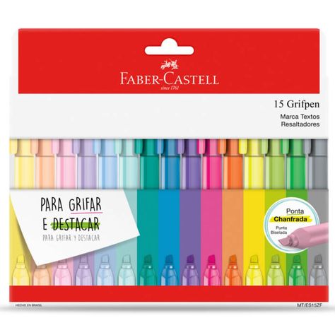 🎨 Destaque sua Criatividade com o Estojo Grifpen da Faber-Castell! 🌈 💡 Leve suas anotações, estudos e projetos a um novo nível com as 15 cores vibrantes do Marca Texto Grifpen! Perfeito para estudantes, profissionais e entusiastas da organização! Benefícios: 🌟 Cores Vivas: Realce suas notas e ideias com tons que fazem a diferença! ✨ Design Ergonômico: Confortável e fácil de usar, ideal para longas horas de estudo. 🖍️ Qualidade Faber-Castell: Durabilidade e precisão garantidas em cada tra... Material Board, School Materials, Cute School Supplies, Faber Castell, School Supplies, Stationery Design, Work Space, Pen, Stationery