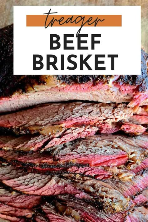 Traeger Smoked Brisket Recipe [Easy & Tender] Brisket Rub Recipe, Brisket Marinade, Smoked Beef Brisket Recipes, Beef Brisket Sandwich, Barbecue Brisket, Brisket Oven, Brisket Recipes Smoked, Traeger Grill Recipes, Brisket Recipe