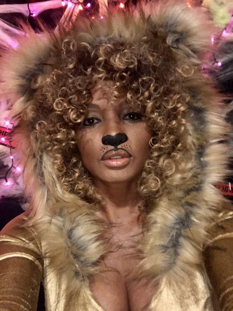 Lioness Halloween Makeup Lion Costumes Women's, Lioness Costume Women, Lioness Halloween Costume, Woman Lion Costume, Lion Halloween Costume Women, Lion Makeup Women, Lioness Makeup Halloween, Womens Lion Makeup, Halloween Costumes Lepord