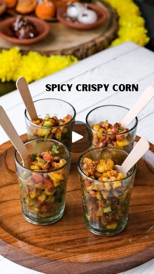 Fresh Corn Appetizers, Corn Starter Recipe, Corn Chaat Recipe Video, Spicy Creamy Corn On The Cob, Masala Corn Toast, Corn Chaat, Crispy Corn, Green Capsicum, Boiled Corn