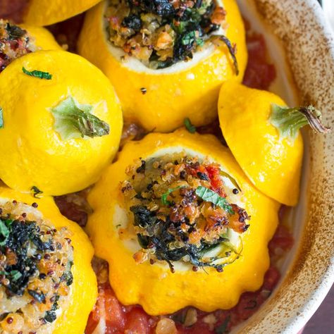 Stuffed Scallop Squash, Patty Pan Squash And Zucchini, Stuffed Pattypan Squash Recipes, Patapan Squash Recipes, Paddy Squash Recipes, Peter Pan Squash Recipes, Patty Squash Recipe, Patty Pan Recipes, Paddy Pan Squash Recipes