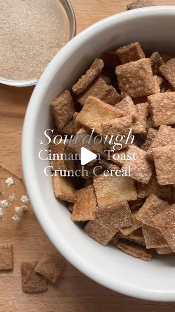 How To Make Cereal, Cinnamon Toast Crunch Cereal, Sourdough Cinnamon Rolls, Homemade Cereal, Cinnamon Crunch, Crunch Cereal, Homemade Bagels, Cinnamon Toast Crunch, Bagel Recipe