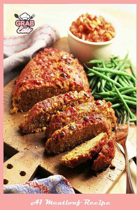 A1 Meatloaf Recipe Recipe With Tomato Sauce, Crockpot Meatloaf, Recipes Meat, Classic Meatloaf, Loaf Recipes, Meatloaf Recipe, Meatloaf Recipes, Chef Recipes, Meatloaf