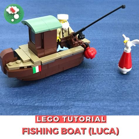 Luca Disney, Easy Lego Creations, Lego Boat, Lego Moc, Fishing Boat, Lego Friends, Lego Creations, My Youtube Channel, Fishing Boats