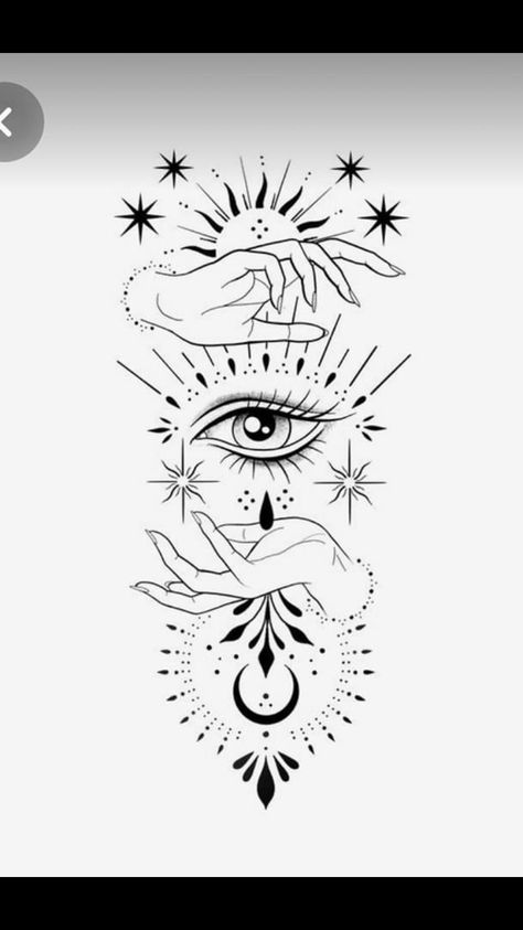 Evil Eye Tattoo Stencil, Leg Tattoos Women Stencil, Leg Tattoo Stencils For Women, Eye Tattoo Stencil, Celestial Tattoos, Tats Ideas, Cute Thigh Tattoos, Celestial Tattoo, Evil Eye Tattoo