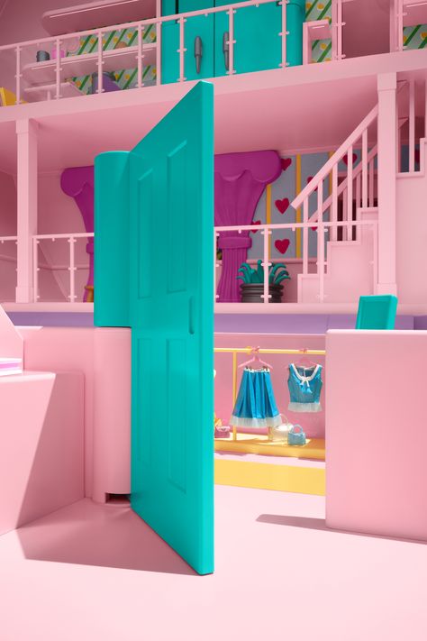 Polly Pocket’s ‘90s-era compact is now life-sized Polly Pocket House, Polly Pocket Aesthetic, Teal Door, 90s Era, Large Refrigerator, Retro Fridge, Home Internet, Oversized Furniture, Mexico Hotels