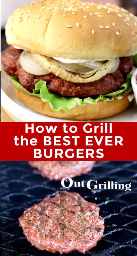 Grilled Burgers Seasoning, Hamburgers On The Grill, The Best Hamburgers, Grilled Hamburgers, Best Hamburgers, Bbq Hamburgers, Grill Burgers, How To Cook Hamburgers, Veggie Kebabs