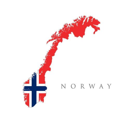 Map and flag of Norway. Norway map. National Norwegian flag red, white, blue colors. White background. Norway Country Flag Illustration Design Norway Map Illustration, Map Of Norway, Norway Aesthetic, Norway Country, Country Flags Icons, American Flag Pictures, Norway Map, Norway Design, Flag Illustration