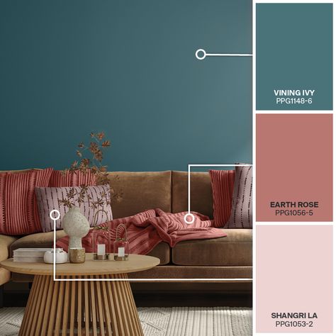 PPG 2023 Color of the Year, Vining Ivy - IntentionalDesigns.com Teal Paint Color, 2023 Color Of The Year, Ppg Paint Colors, Teal Paint Colors, Ppg Paint, Teal Paint, 2023 Color, House Color Schemes, Paint Colors For Home