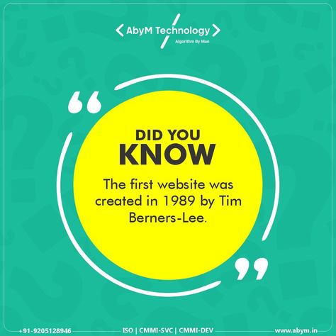 First World Wide Web(www) was introduced in 1989. #DidYouKnow #Website #timberbernerslee #technology #HTML Did You Know Creative, Did You Know Post, Employee Quotes, Typography Rules, Agency Branding, Creative Post, Digital Advertising Design, Brand Values, Photoshop Tutorial Typography