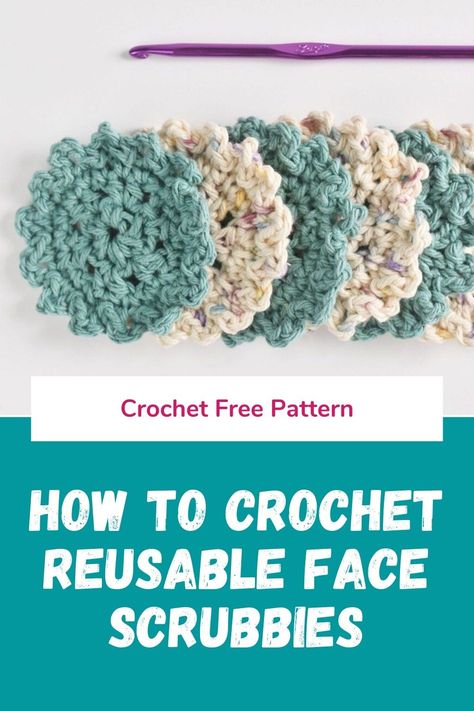 How to Crochet Reusable Face Scrubbies Crochet Recycle, Scrubby Yarn Crochet, Crochet Reusable, Kitchen Potholders, Crochet Face Scrubbies, Crochet Washcloth Free Pattern, Scrubbies Crochet Pattern, Easy Beginner Crochet Patterns, Scrubby Yarn