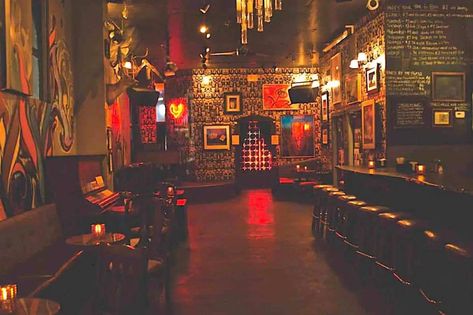 Bar Dance Floor Aesthetic, Seedy Bar Aesthetic, Music Venue Aesthetic, Underground Bar, San Francisco Bars, Bar Aesthetic, Biker Bar, San Francisco Neighborhoods, Bar Dance