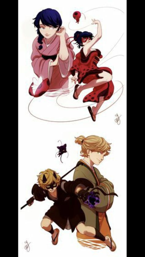 Ladybug And Chat Noir, The Story, Fan, Red, Anime, Black, Art