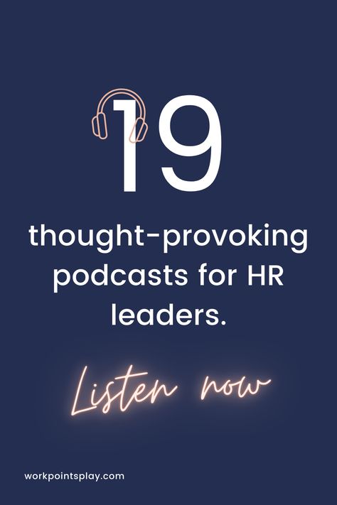 Traditionally HR have turned to books and seminars for frameworks and new ideas and while they are a great resource, they may not be reflective of the dynamic pace of change we are experiencing right now. Podcasts bring valuable insights and real-world experiences from across all areas of HR – right to your home office. With face-to-face idea sharing on hold, here are the must-listen podcasts to keep you ahead of the curve and thinking like a culture-shifter. #HR #EmployeeRecognition Human Resource Office Ideas, Hr Resources, Human Resources Office, Conference Themes, Work Fun, Brain Freeze, Employee Recognition, Peer Support, Executive Coaching