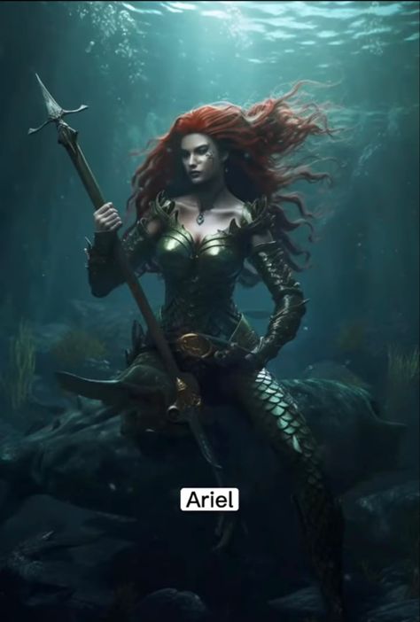 Ariel Dnd, Warrior Mermaid Tattoo, Warrior Mermaid, Mermaid Warrior, Real Mermaids, Mermaid Tattoo, Warrior Girl, Mermaid Art, Cute Cosplay