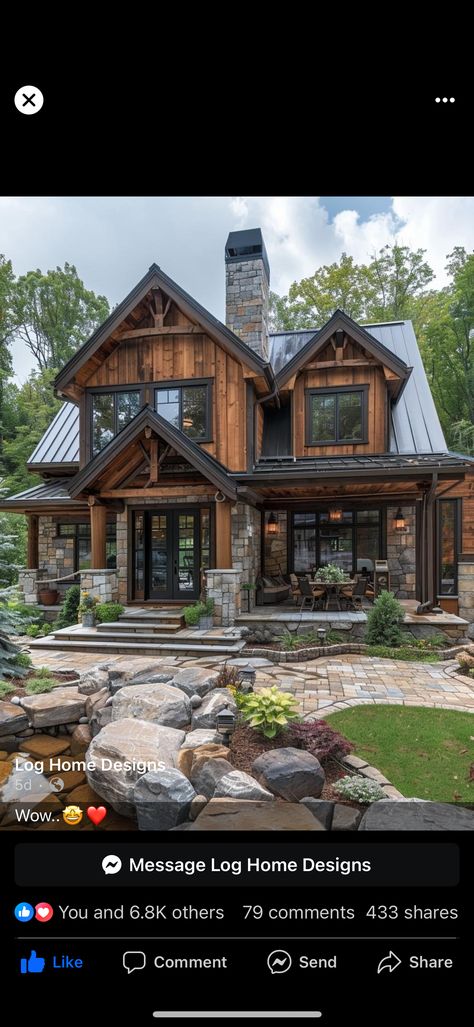 Frame House Exterior, Rustic House Exterior, Timber Frame Home Plans, Timber Frame House, Rustic Exterior, Frame House, Timber Frame Homes, Timber House, Barn Style House