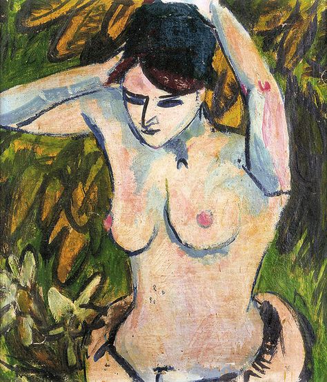 Ernst Ludwig Kirchner - Semi-Nude with Raised Arms at Frankfurt Städel | Flickr - Photo Sharing! Ernst Kirchner, St Louis Art Museum, Ludwig Kirchner, St Louis Art, Figurative Kunst, Ernst Ludwig Kirchner, Expressionist Artists, German Expressionism, Marcel Duchamp