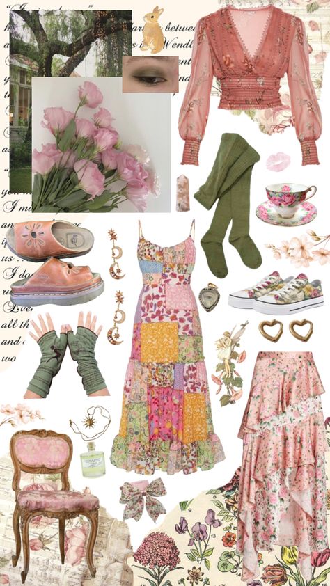 #pinkaesthetic #boho #pinkcottagecore #cottagecore #pinkandgreen #outfitinspo #vintage #vintage #moodboard #moodboards #aesthetic #aestheticmoodboard #styleinspo #style #outfit Fairy Outfit Aesthetic, Winx Wings, Fairy Aesthetic Outfit, Fairycore Aesthetic Outfits, Moodboards Aesthetic, Fairycore Outfit, Sarah Maas, Vintage Moodboard, Fairy Outfit