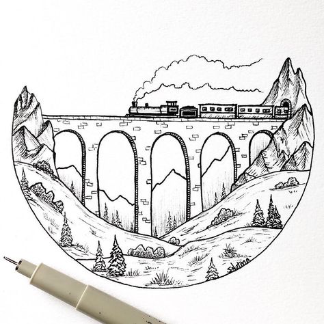 Train Sketch, Train Tattoo, Hogwarts Tattoo, Hogwarts Train, Harry Potter Train, Harry Potter Sketch, Hogwarts Express Train, The Hogwarts Express, Train Drawing