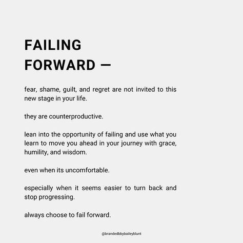 Failing Forward, Fail Forward, Classroom Lesson Plans, Motherhood Inspiration, Fear Of Failure, Feel Good Quotes, Perfection Quotes, Perfectionism, Lessons Learned