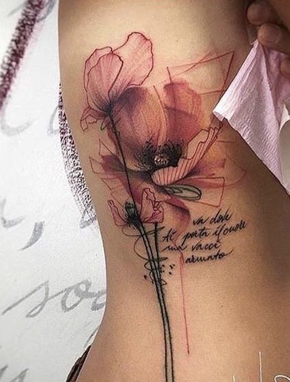 Mastectomy Tattoo, Poppies Tattoo, Tattoos For Women Flowers, Muster Tattoos, Inspiration Tattoos, Geniale Tattoos, Tatuaje A Color, Floral Tattoo Design, Up Tattoos