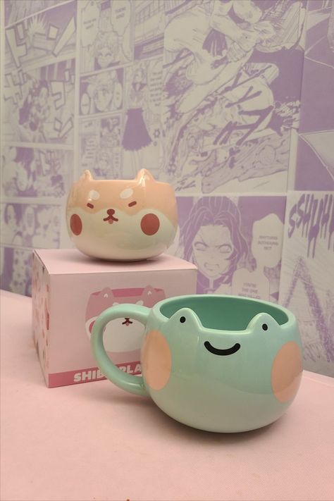 Anime Set, Light Anime, Frog Mug, Cute Shiba, Manga Wallpaper, Painted Ceramic Plates, Clay Set, Wallpaper Cute, Cute Frog