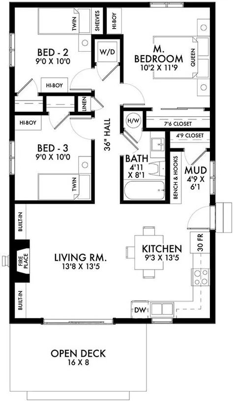 Traditional House Plan - 3 Bedrooms, 1 Bath, 900 Sq Ft Plan 29-109 3 Bedroom 900 Sq Ft House Plans, 1000 Sq Ft House Plans 4 Bedroom, 3 Bedroom 1000 Sq Ft House Plans, 900sqft House Plans, 900 Sqft House Plan, Canadian House Plans, 1 000 Sq Ft House Plans, 1000 Sq Ft House Plans 3 Bedroom, 900 Sq Ft House Plans 3 Bedroom