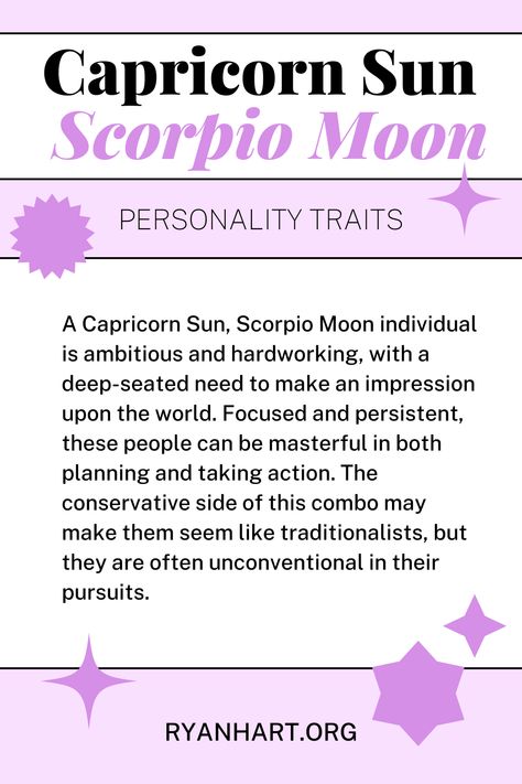 Scorpio Sun Capricorn Moon, Moon Personality, Sun Capricorn, Sun Scorpio, Capricorn Sun, Capricorn Rising, Astrology Capricorn, Capricorn Season, Chart Astrology