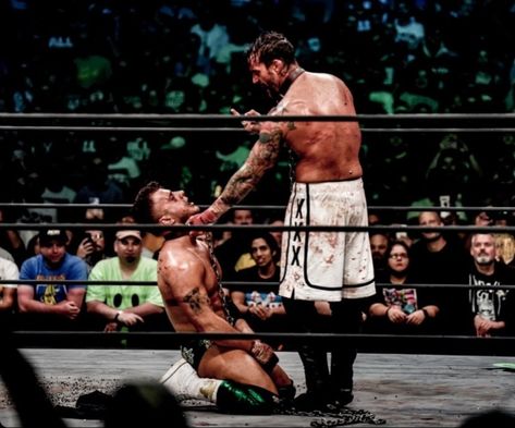 AEW Revolution Dog Collar Match: CM Punk vs. MJF Mjf Aew Funny, Professional Wrestling Aesthetic, Mjf Aew, Cm Punk Aew, Man Vs Man, Ecw Wrestling, Wrestling Photos, Raw Wwe, Boxing Images