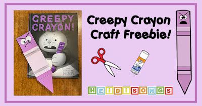 Creepy Crayon Book Craft, Creepy Crayon Craft, Creepy Crayon, Creepy Crayon Activities, Crayon Activities, Crayon Book, Free Craft Templates, Crayon Crafts, Phonics Song