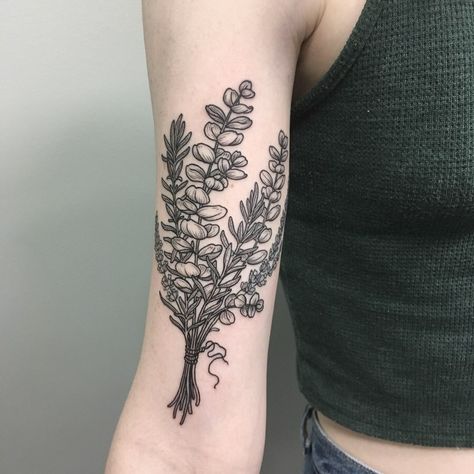 Eucalyptus Plant Tattoo, Seeded Eucalyptus Tattoo, Lavender Rosemary Tattoo, Lavender And Eucalyptus Tattoo, Lavender Eucalyptus Tattoo, Lavender Sage Rosemary Tattoo, Eucalyptus Tattoo, Rosemary Tattoo, Written On The Body