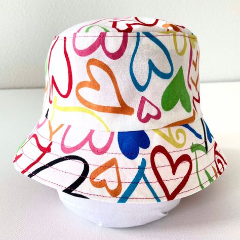 Bucket Hat Painting, Cool Bucket Hats, Pool Hat, Shark Hat, Sewing Hats, Girls Sun Hat, Easter Bonnet, Cap Designs, Hat Handmade