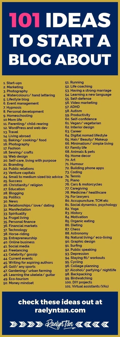 101 ideas on what to start a blog about - need inspiration on what posts to write? Need tips to decide on what your website will be about? #start #blog #ideas #website #inspiration What To Blog About, Start Blog, Email Marketing Examples, Topic Ideas, Colorful Outfits, Blog Niche, Online Blog, Blog Ideas, Blogging 101