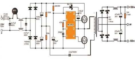 This article will illustrate a simple procedure to devise an unregulated 50V switching SMPS symmetric power supply of 350W. This unit can be substituted with the standard audio amplifier power supply to reduce expense and also the weight. The proposed power supply works as a half-bridge with no regulation. Written and Submitted by: Dhrubajyoti Biswas … Emergency Generator, Battery Charger Circuit, Switched Mode Power Supply, Power Supply Circuit, Electrical Circuit Diagram, Induction Heating, Electronic Schematics, Class D Amplifier, Electronic Circuit Projects