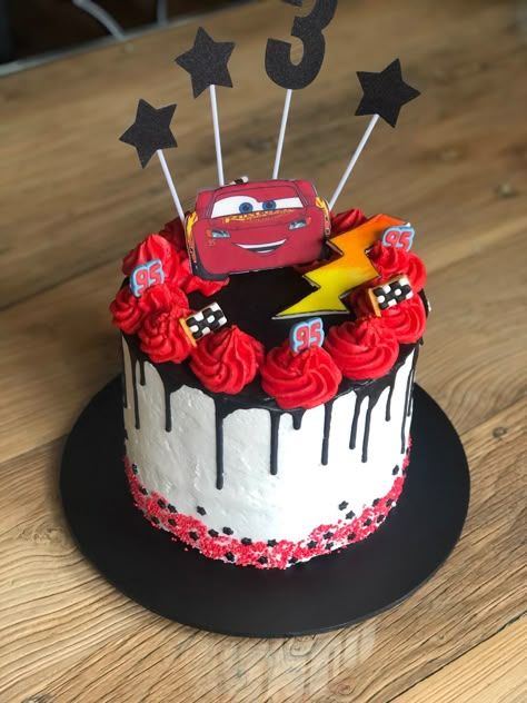 Lighting Mcqueen Cake, Lightning Mcqueen Birthday Cake, Disney Cars Cake, Lightning Mcqueen Cake, Cars Theme Cake, Mcqueen Cake, Boys First Birthday Cake, Cars Birthday Cake, Disney Birthday Cakes