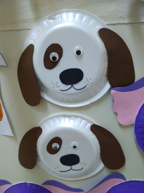 Dog Themed Crafts, Winter Crafts Preschool, Craft Instructions For Kids, Fun Worksheets For Kids, Pets Preschool Theme, Recycled Crafts Kids, Paper Plate Crafts For Kids, Art Kits For Kids, Art Activities For Toddlers