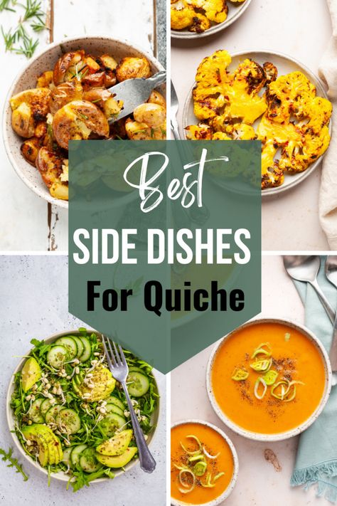 Wondering what to serve with quiche to amp up your breakfast or brunch? While quiche is quite delightful on its own, sometimes you need those little extras to make it really sing! Here are some of the best accompaniments if quiche is what's on the menu. Quiche Sides Dishes, Quiche Presentation, What To Serve With Quiche, Irish Vegetable Soup, Best Quiche, Veggie Quiche, Salads To Go, Cheese Quiche, Fresh Fruit Juice